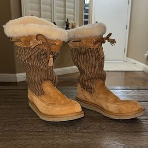 UGG Suburb Knit Sweater Boot Chestnut